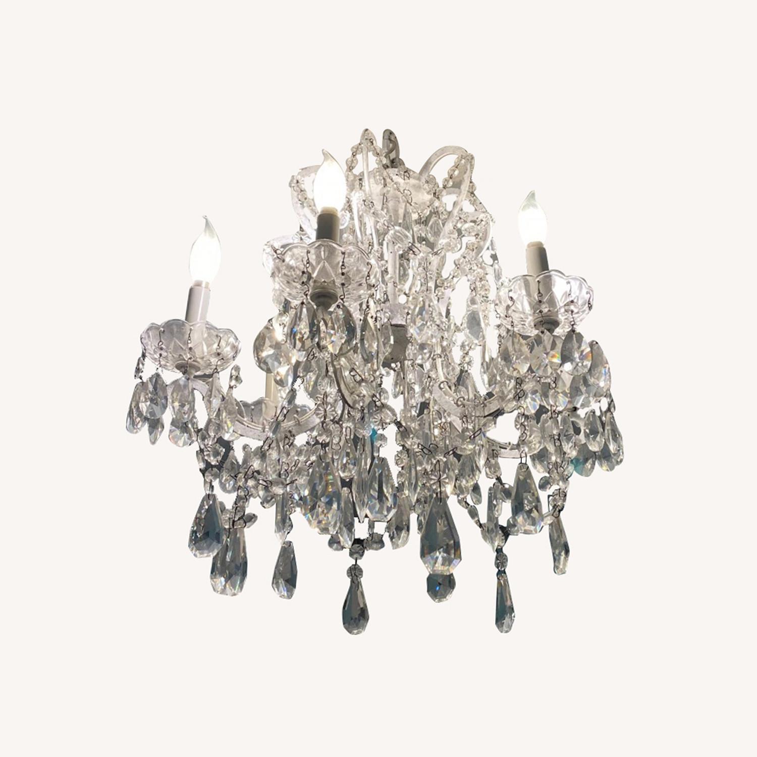 Restoration Hardware Manor Court Crystal 6 Arm Chandelier - image-0