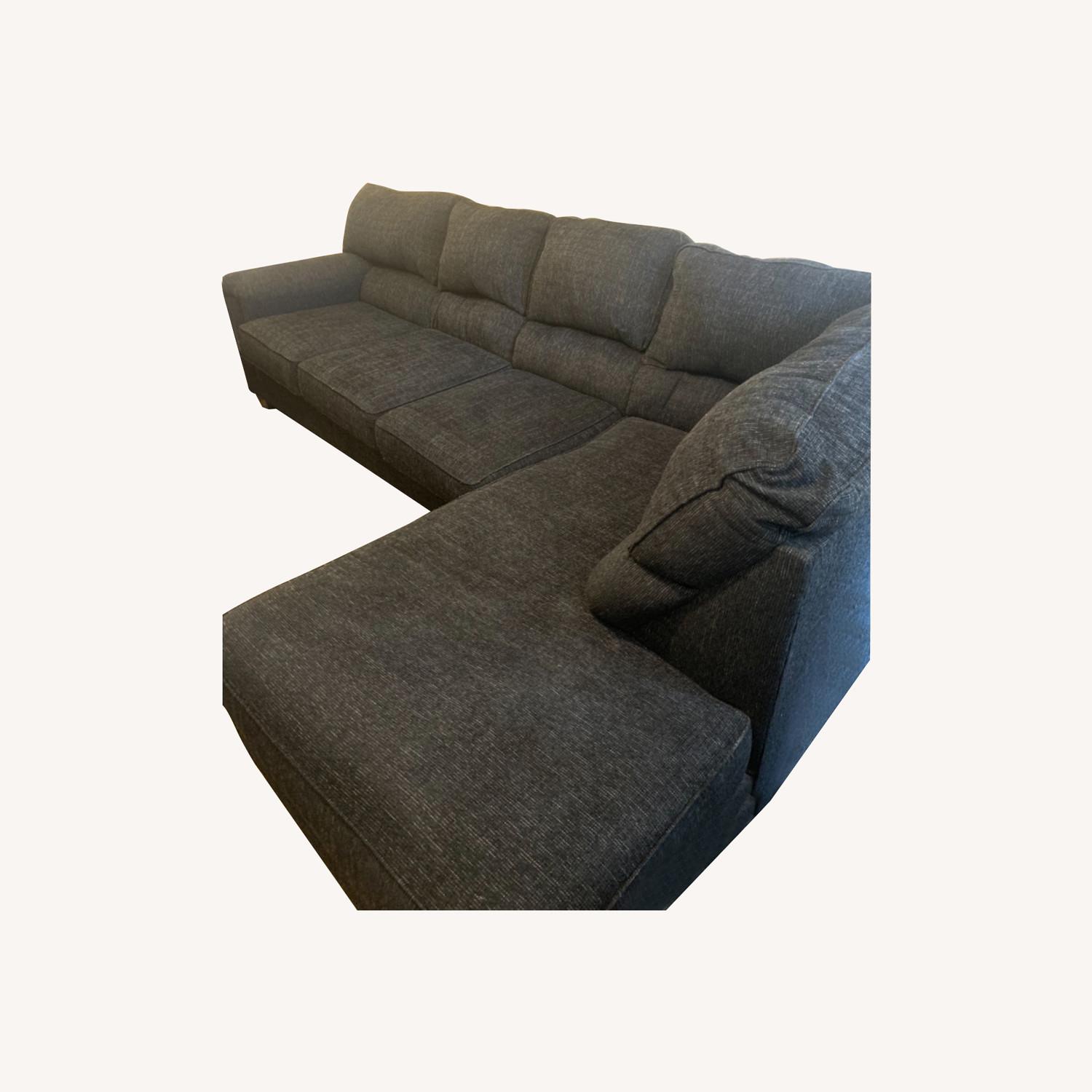 Bob's Discount Furniture Large Sectional Couch, Fabric - image-1