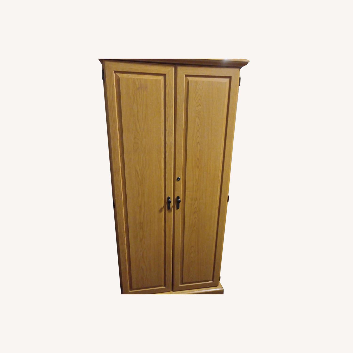 Brown Computer Wardrobe - image-0