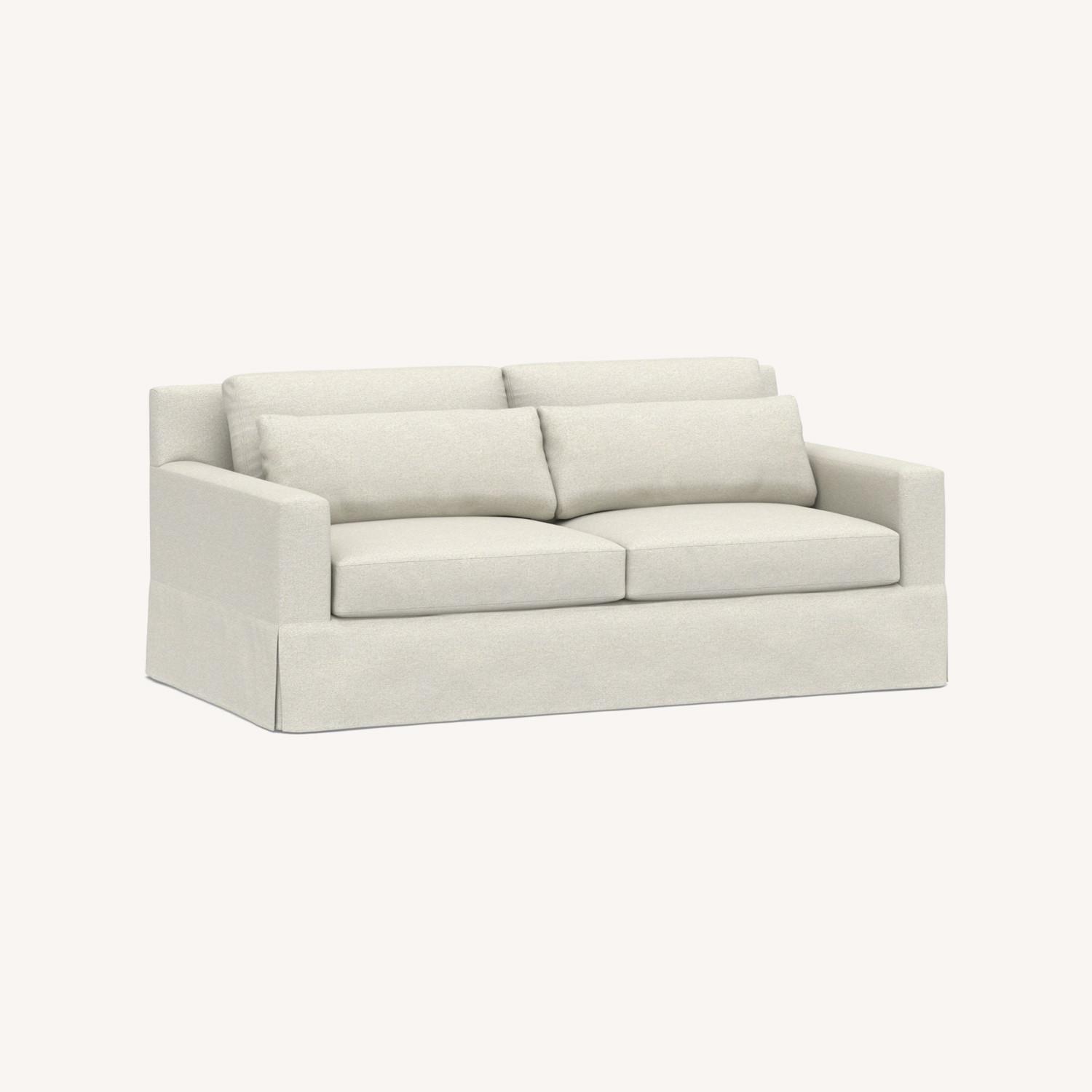 Pottery Barn York Square Arm Slipcovered Deep Seat Sofa - image-0