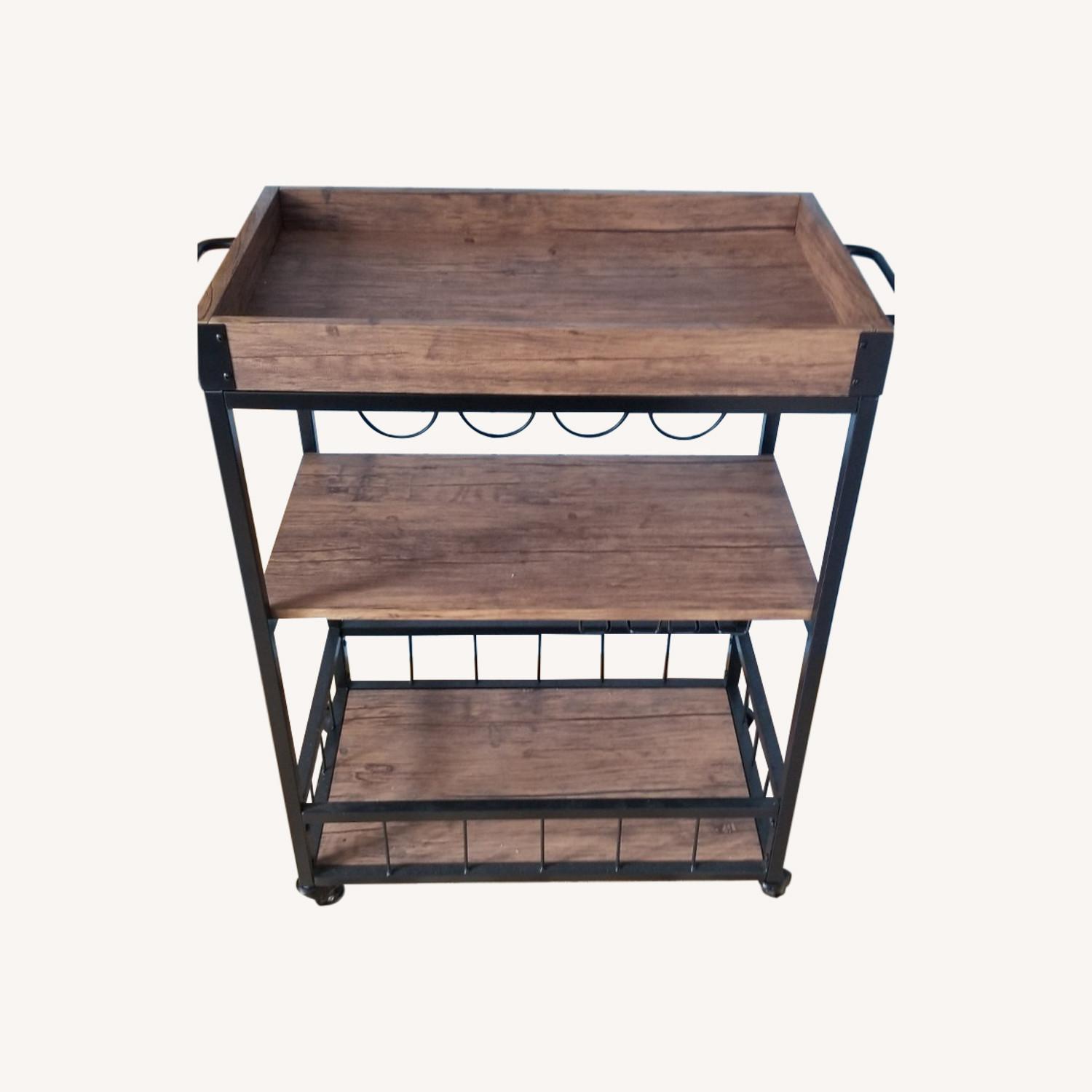 Bar Cart with Removable Tray AptDeco