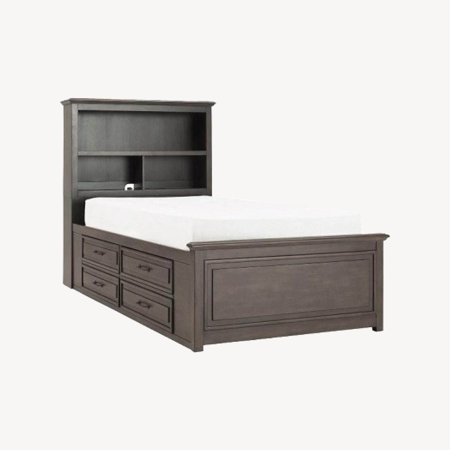 Raymour & Flanigan Kieran Platform Bookcase Twin Bed AptDeco