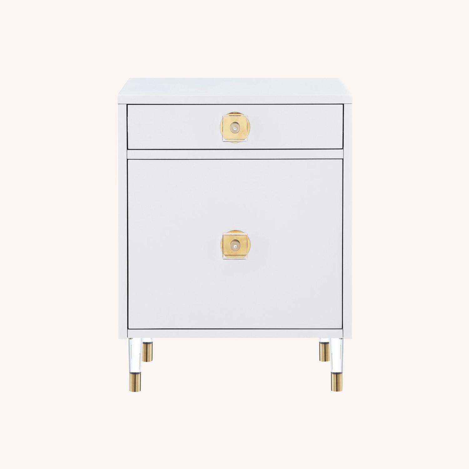 Nicole Miller High Gloss Acrylic Nighstands - image-0