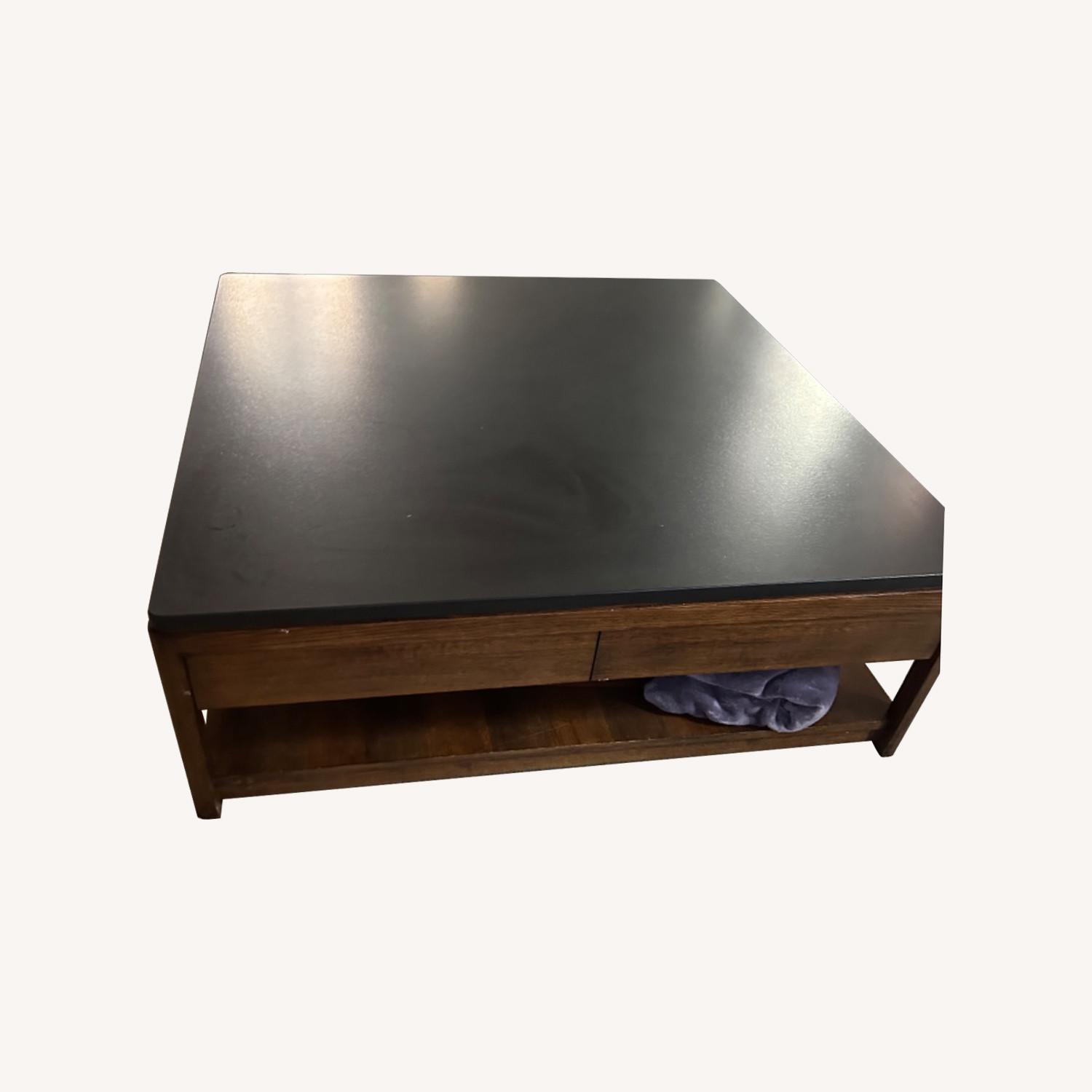 Wood & Stone Coffee Table - image-0