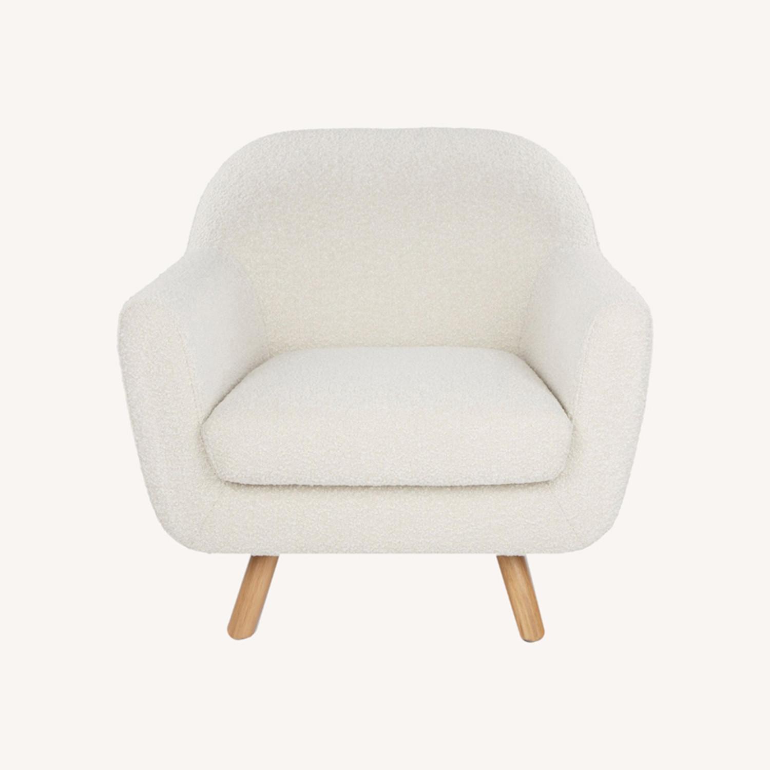 Article White Boucl Lounge Chair - image-0