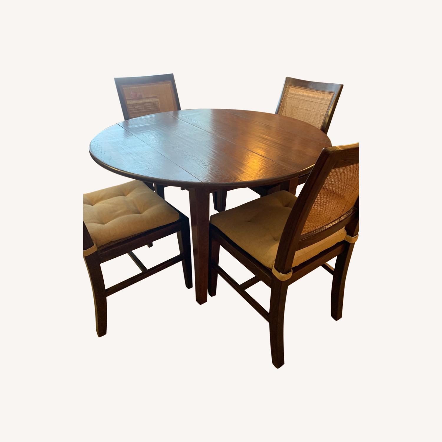 Crate & Barrel Dining Table With 4 Chairs - image-0