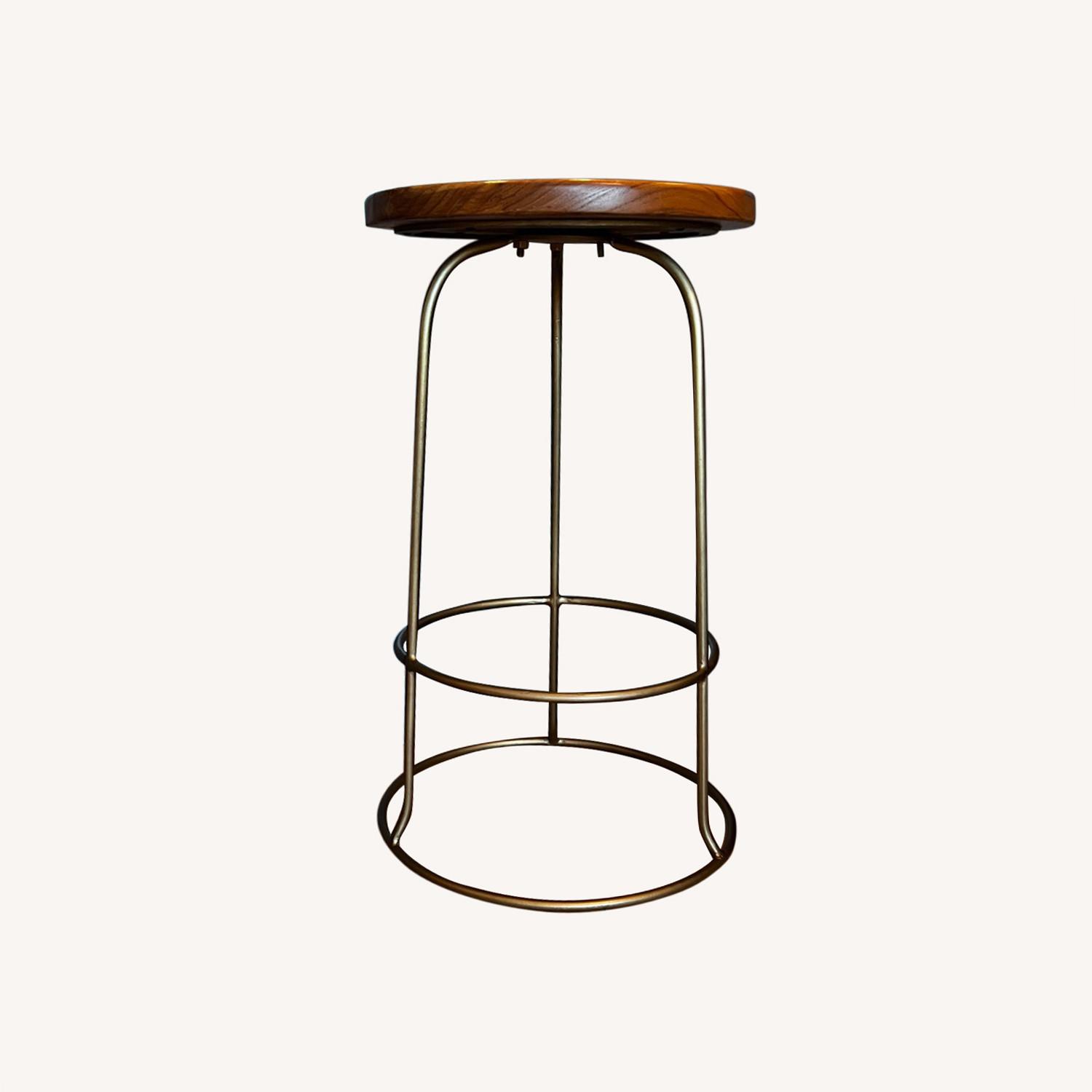 McGee and Co Waltz Counter Stools Reclaimed Teak AptDeco