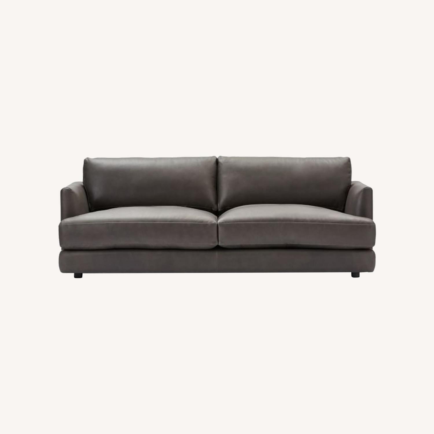West Elm Custom Leather Haven Sofa (84") AptDeco
