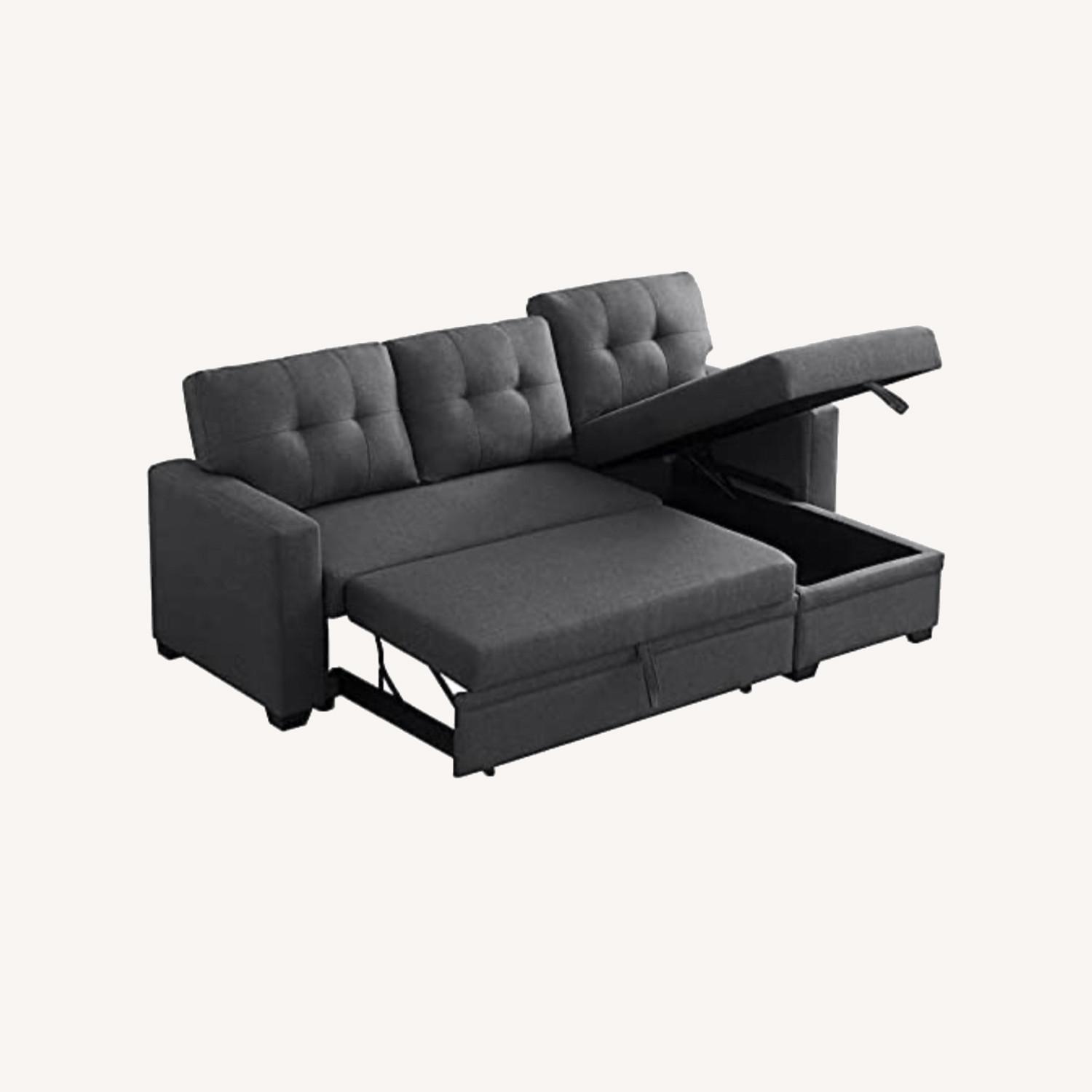 Gray Sleeper Sofa - image-0