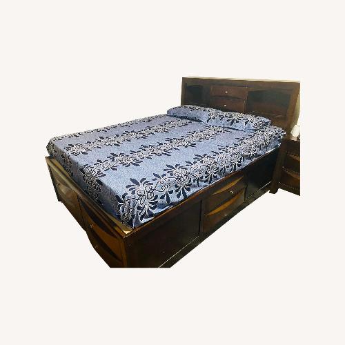 Used Queen Size Bed (Mocha color) for sale on AptDeco