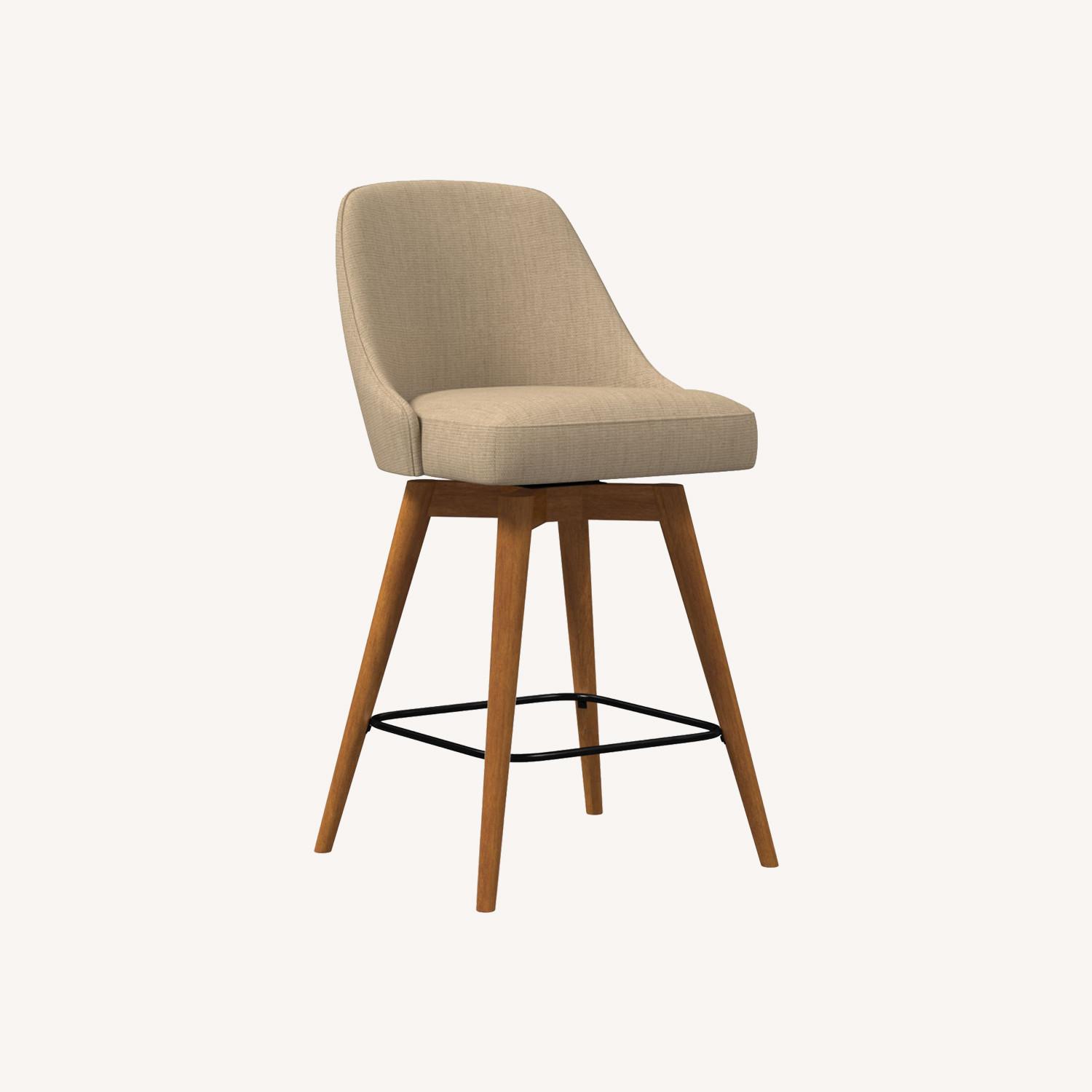 West Elm Mid-Century Upholstered Counter Stool - image-0