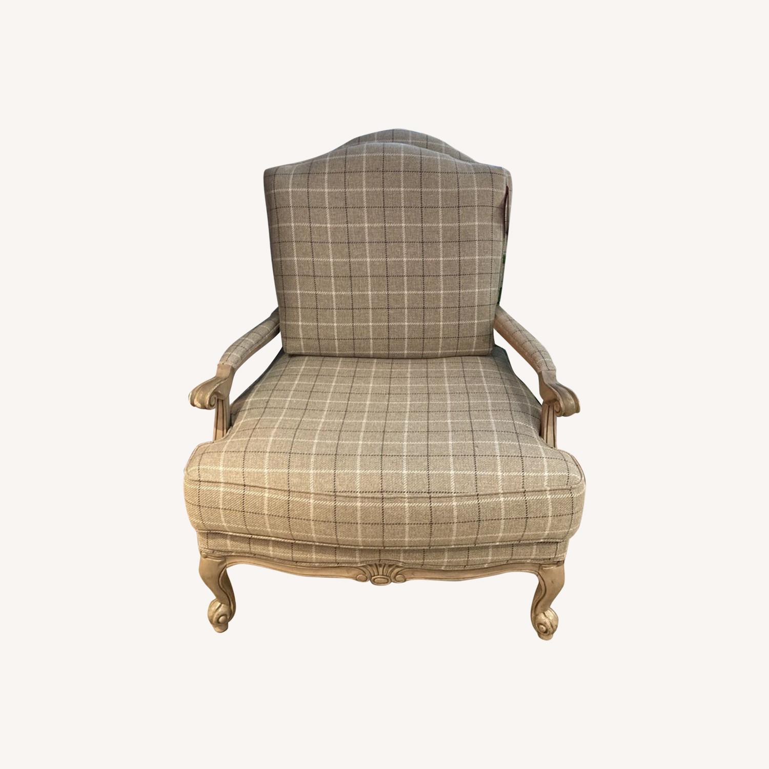 Ethan Allen Plaid Armchair AptDeco