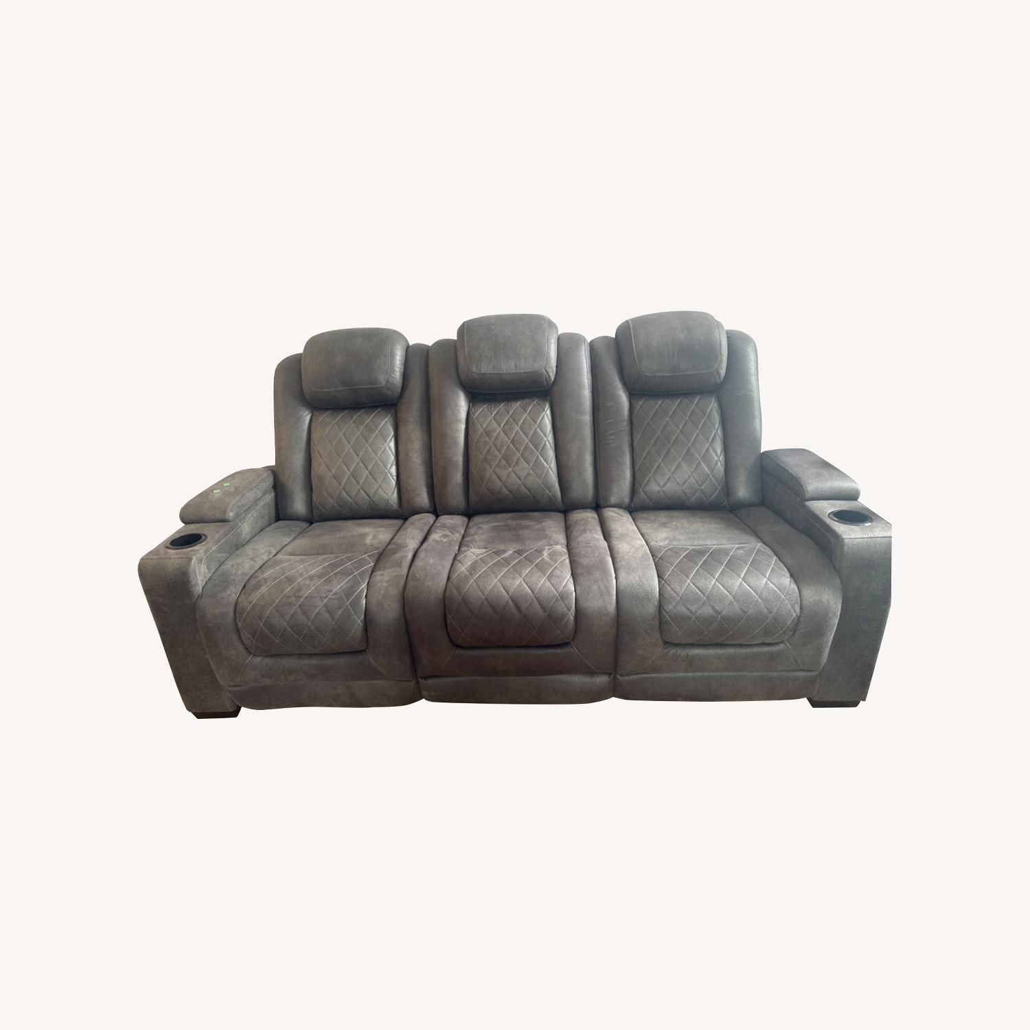 Ashley Furniture HyllMont Dual Power Reclining Sofa - image-0
