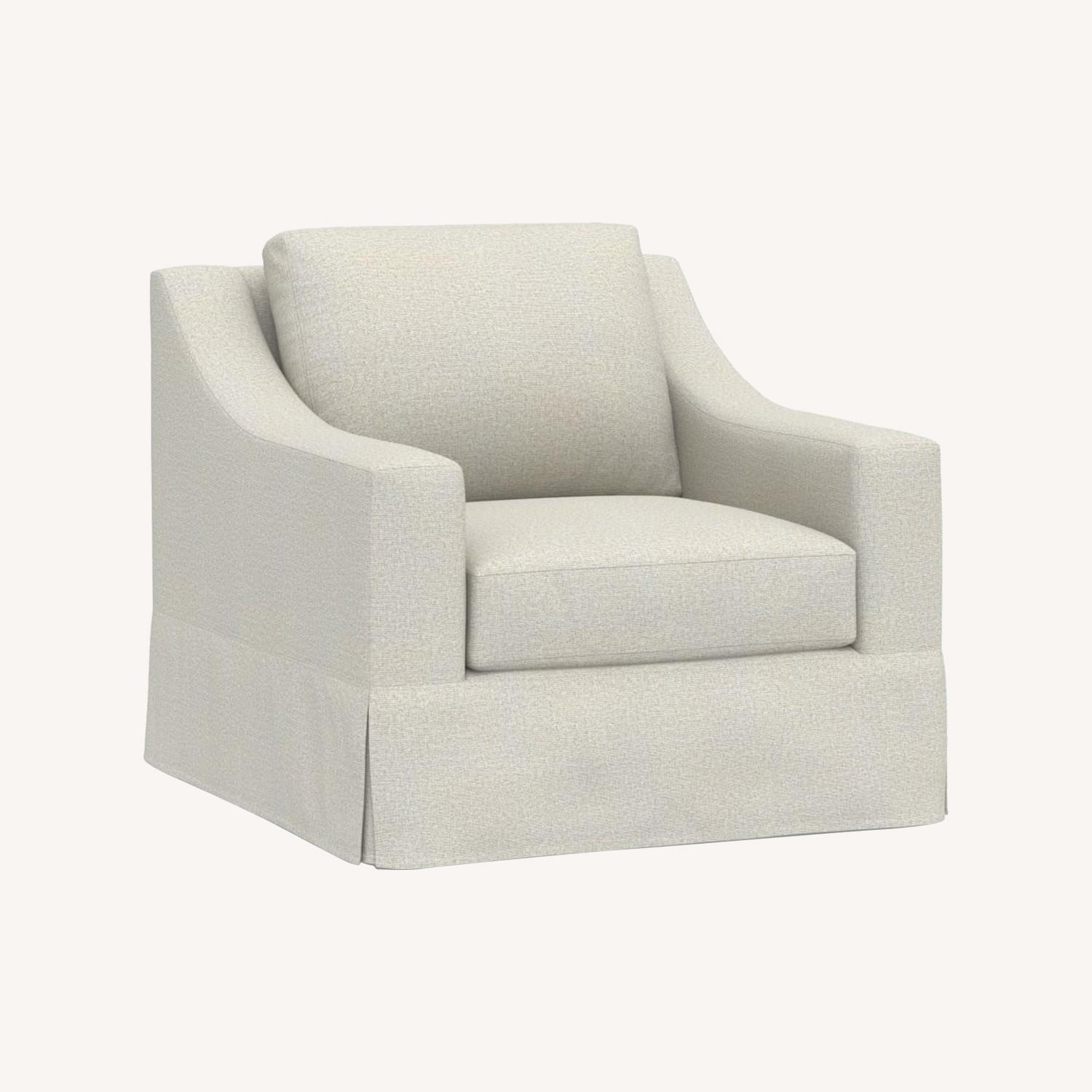 Pottery Barn York Slope Swivel Armchair Slipcover - image-0