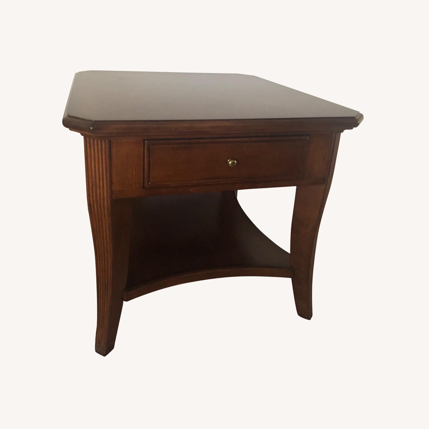 Square Medium Brown Side/Coffee Table - image-0