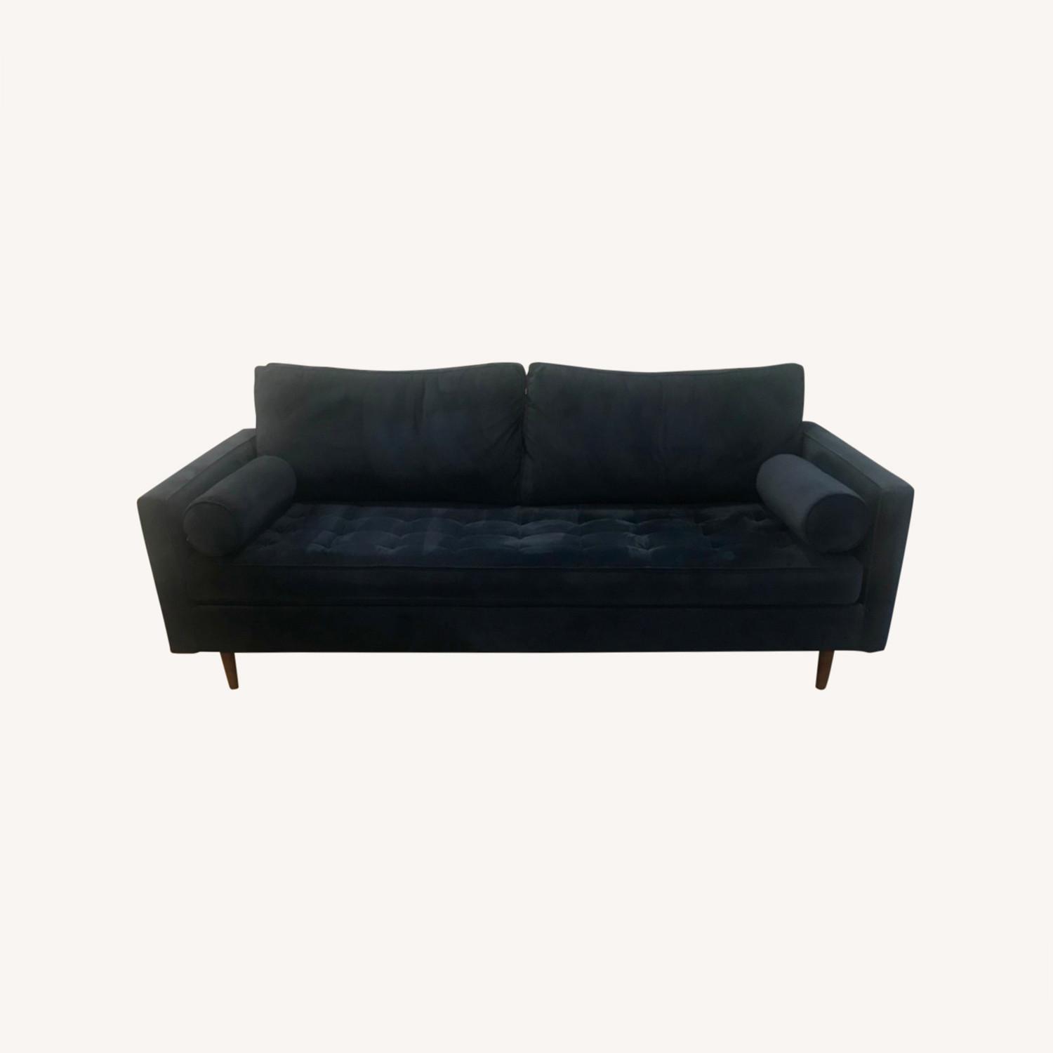 West Elm Blue Sofa - image-0