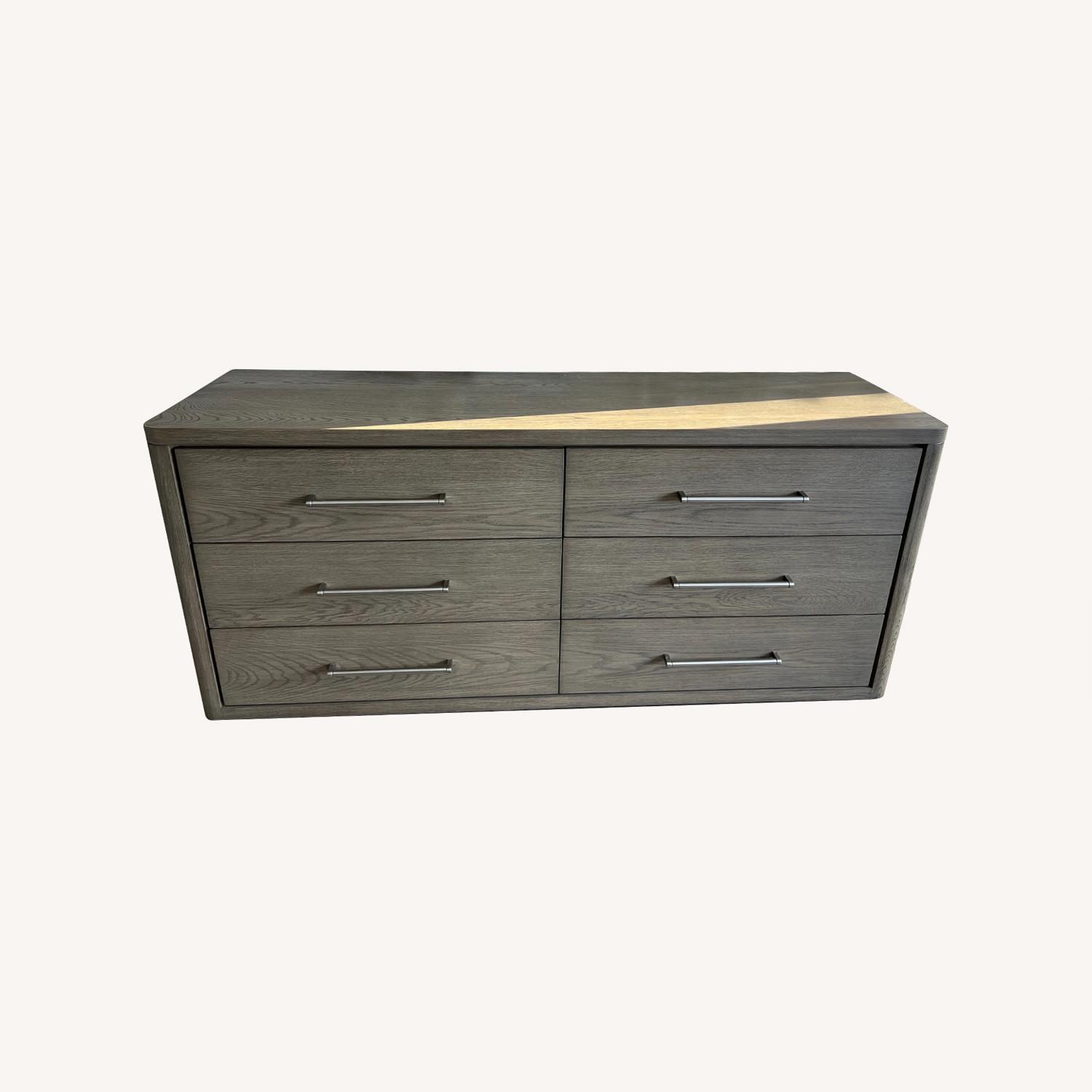 Restoration Hardware Grey 6 Drawer Aston Dresser - image-7