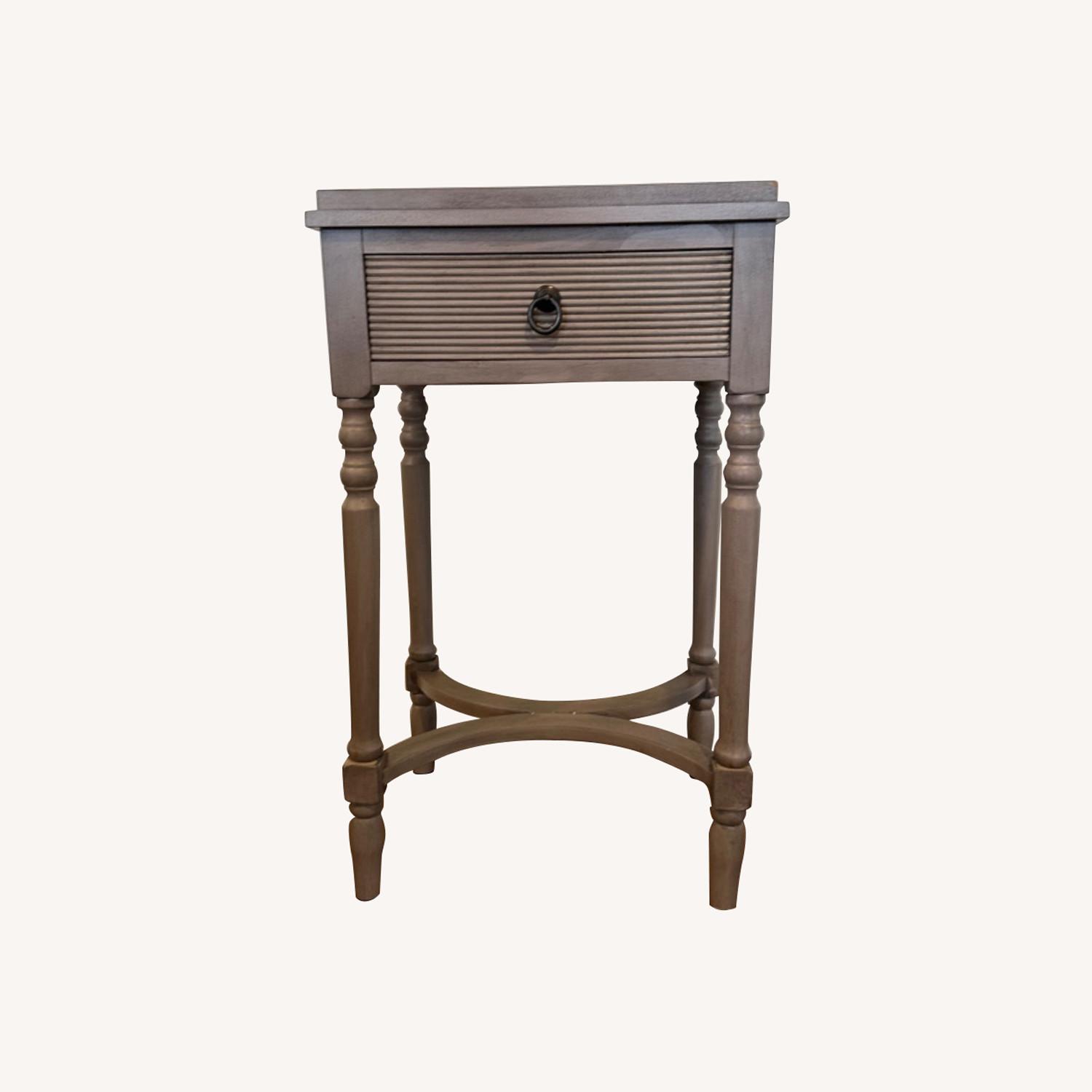 Refurbished Vintage Grey Side Table AptDeco