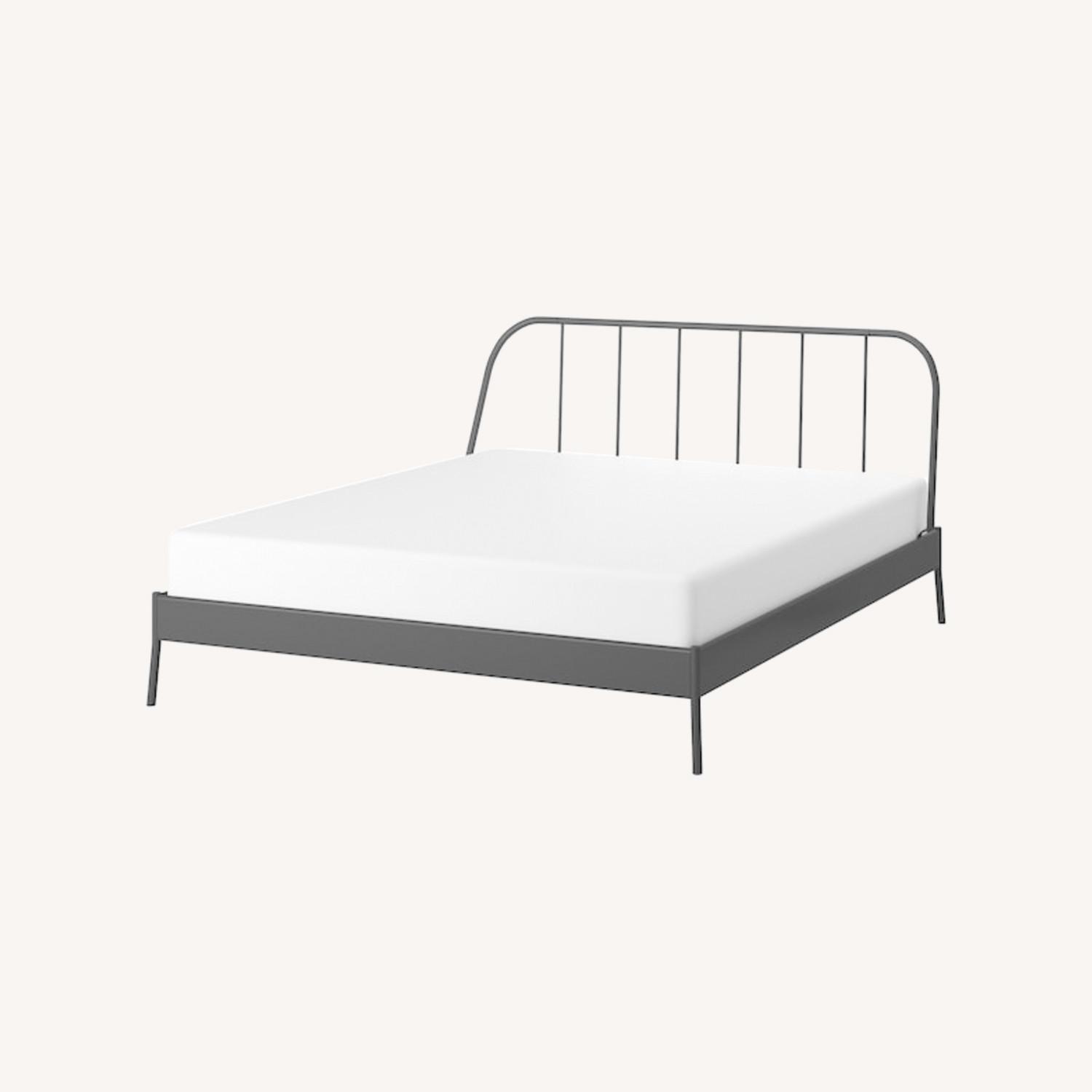 IKEA Kopardal Queen Bed Frame, Grey - AptDeco