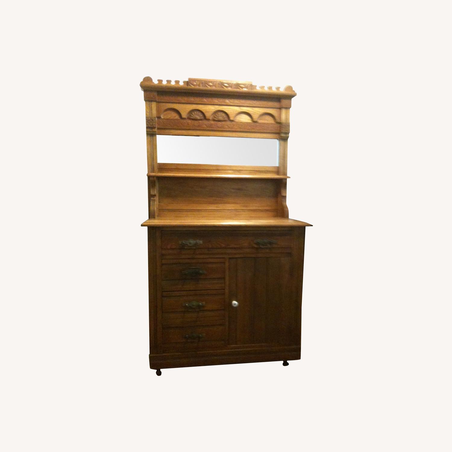 Antique Storage With Rare Owl Drawer Pulls - image-0