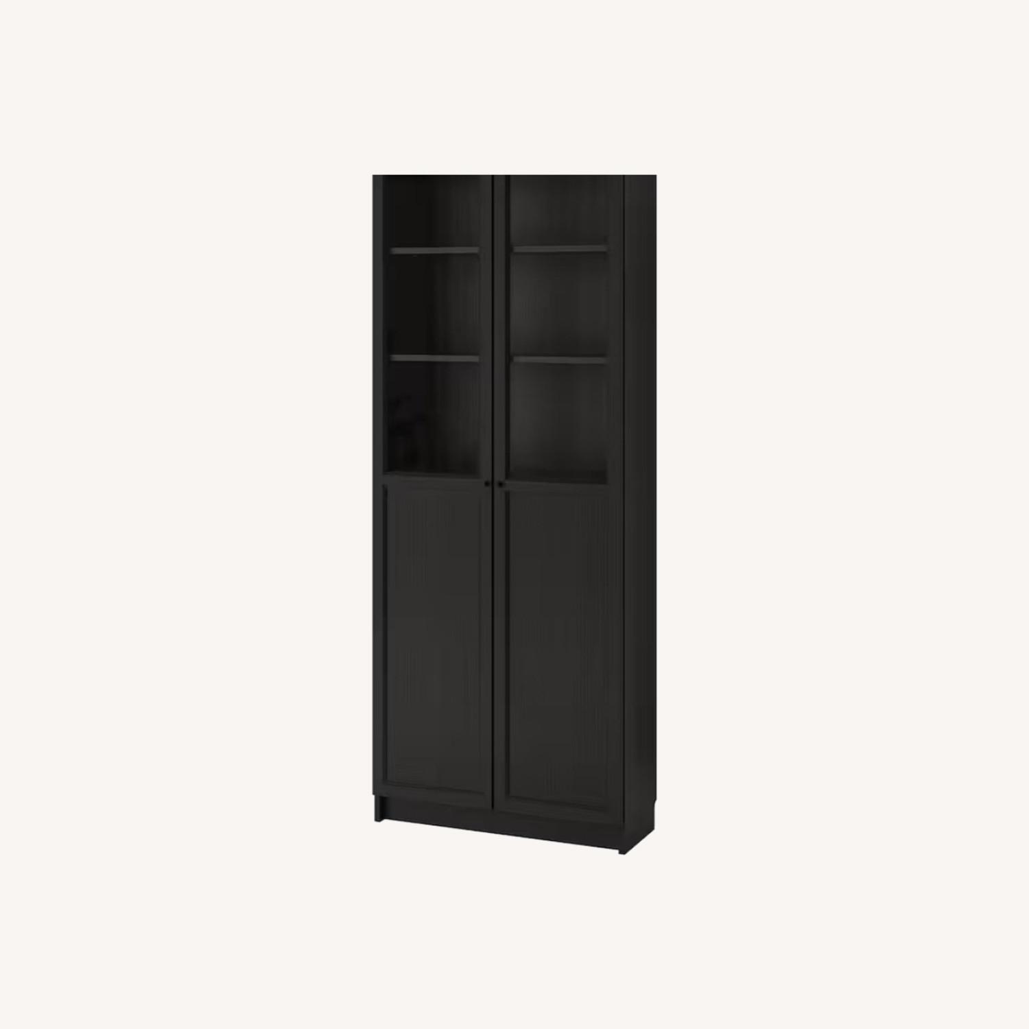 IKEA BILLY Bookcase with Panel/Glass Doors - image-0
