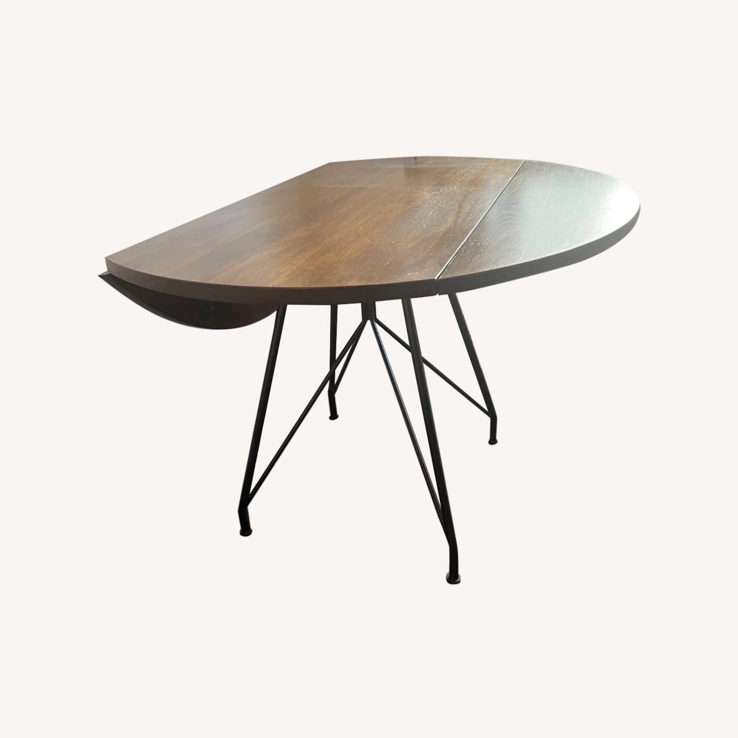 West Elm Jules Drop Leaf Round Table - image-0