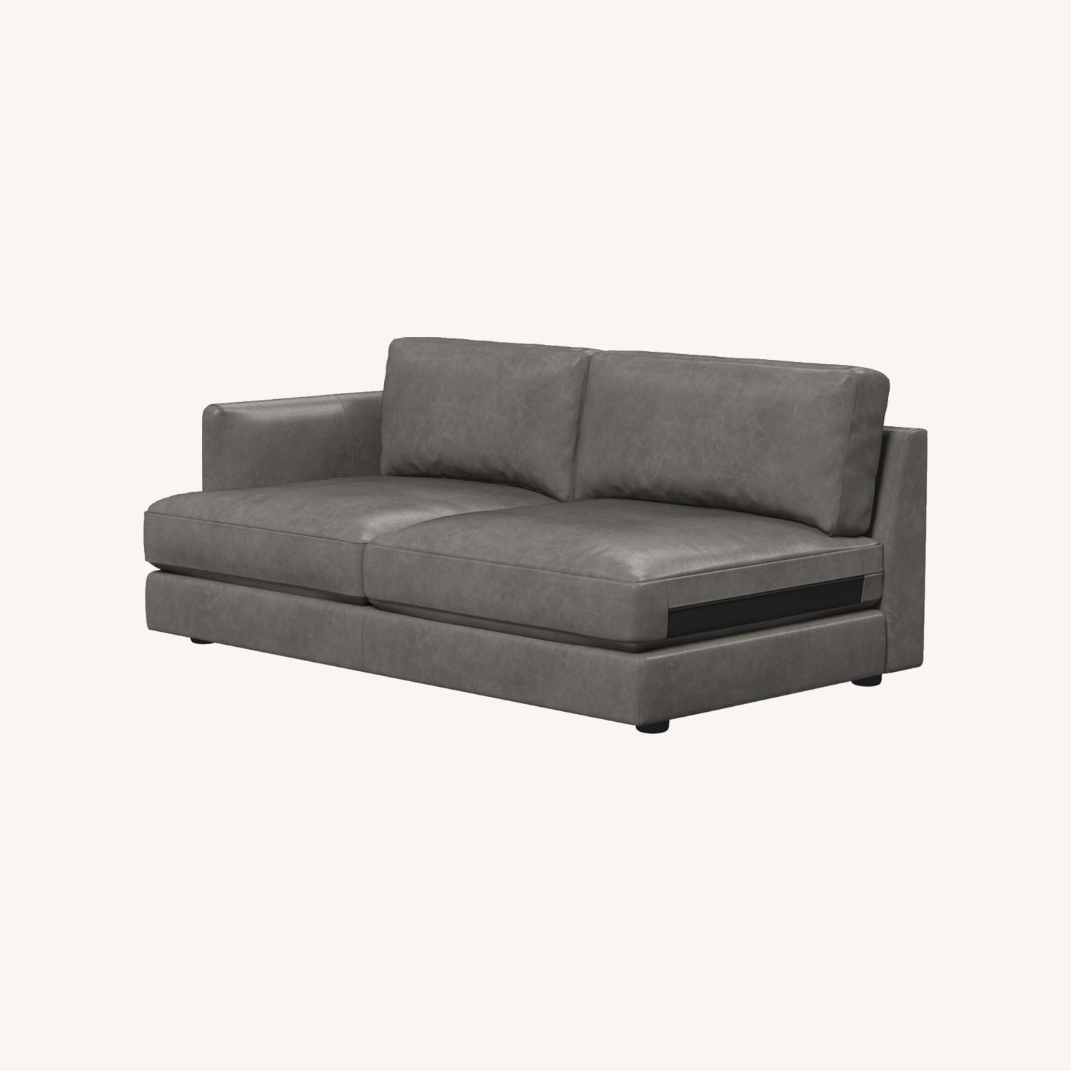 West Elm Haven Leather Sectional AptDeco