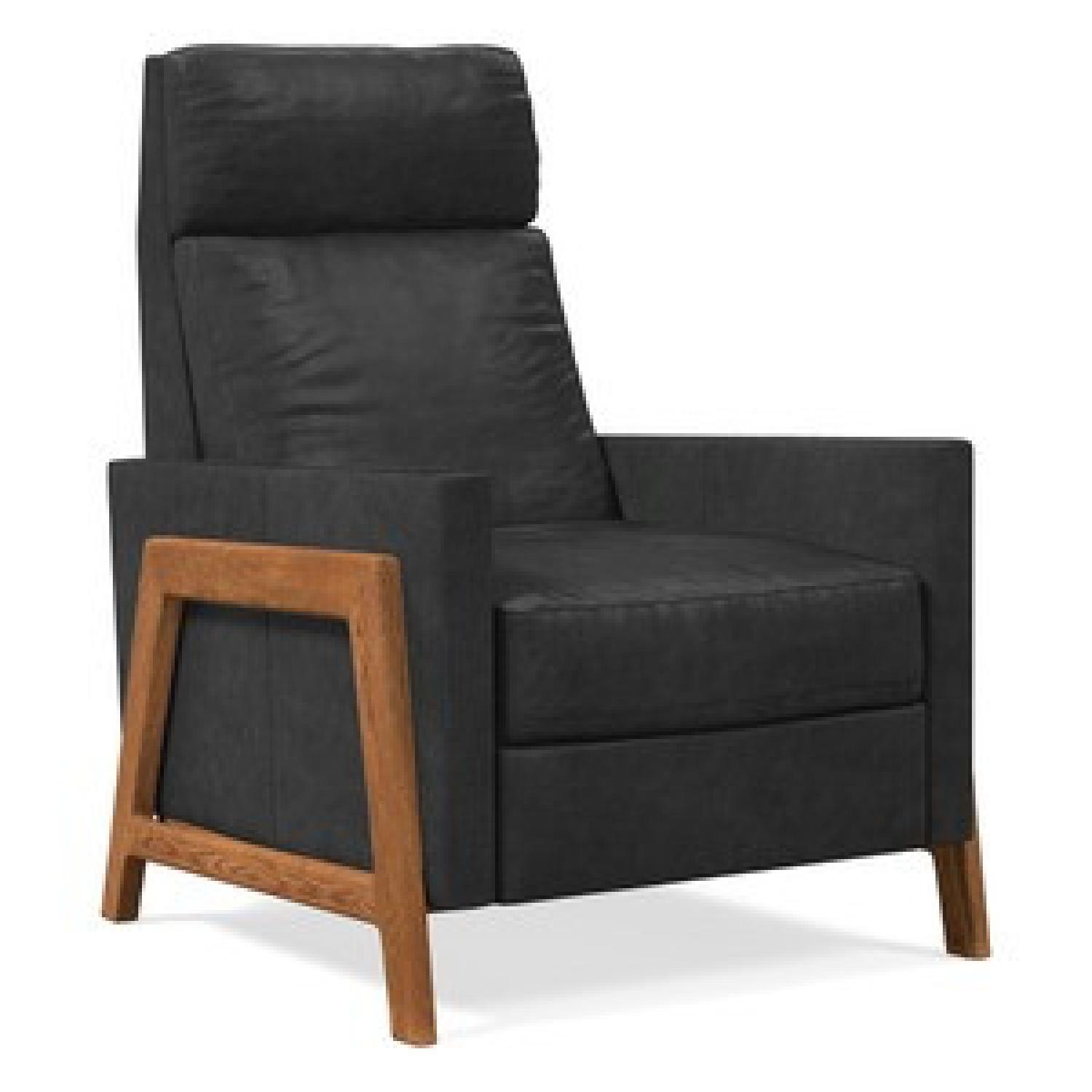 West Elm Spencer Wood-Framed Leather Recliner - image-3