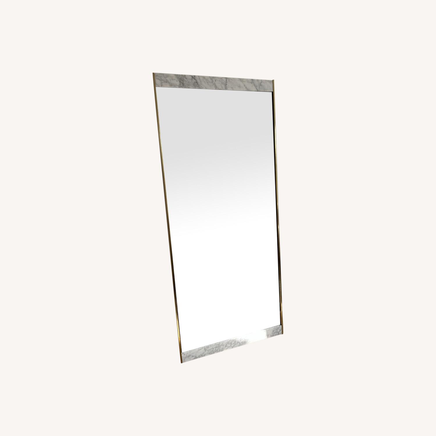 West Elm Marble & Brass Floor Length Mirror - AptDeco