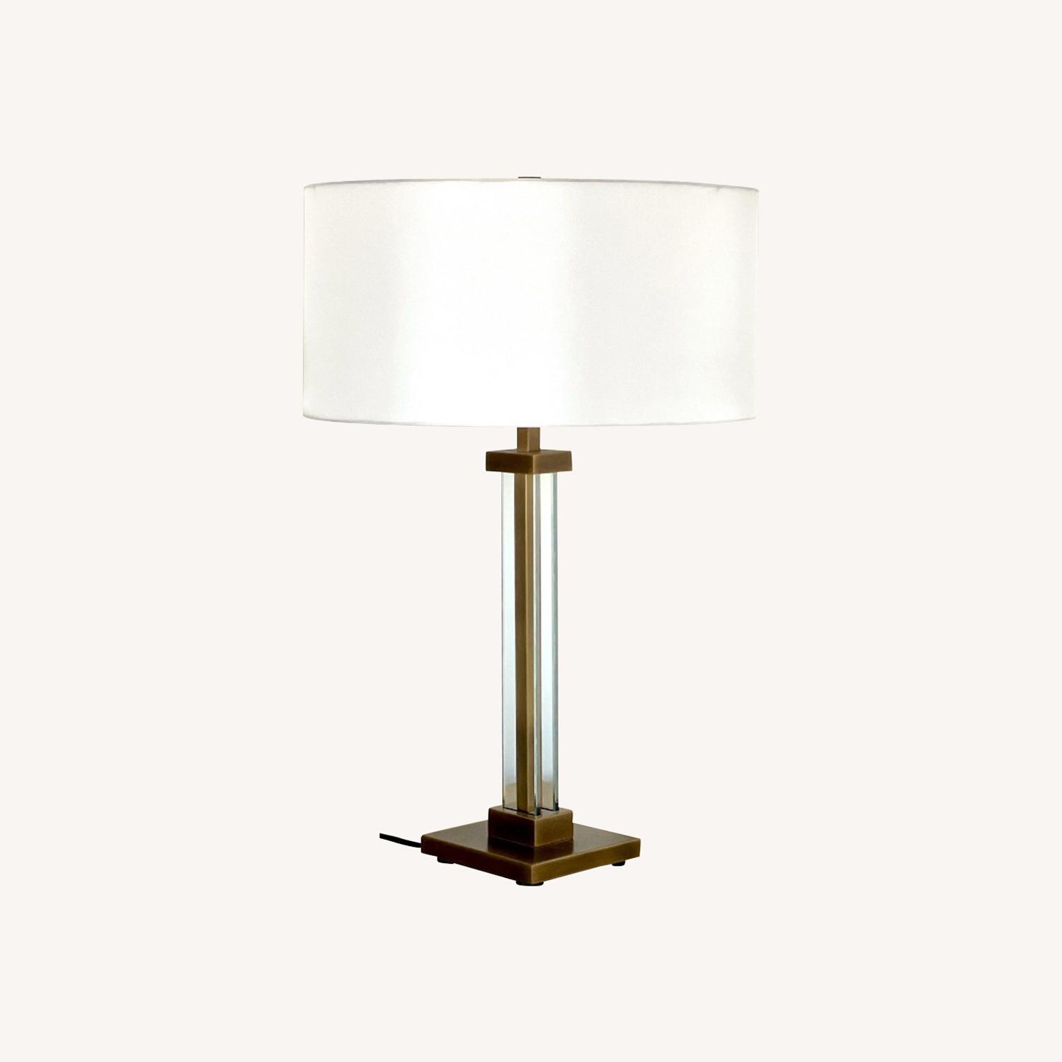 Restoration Hardware Pair of Brass Table Lamps - image-0