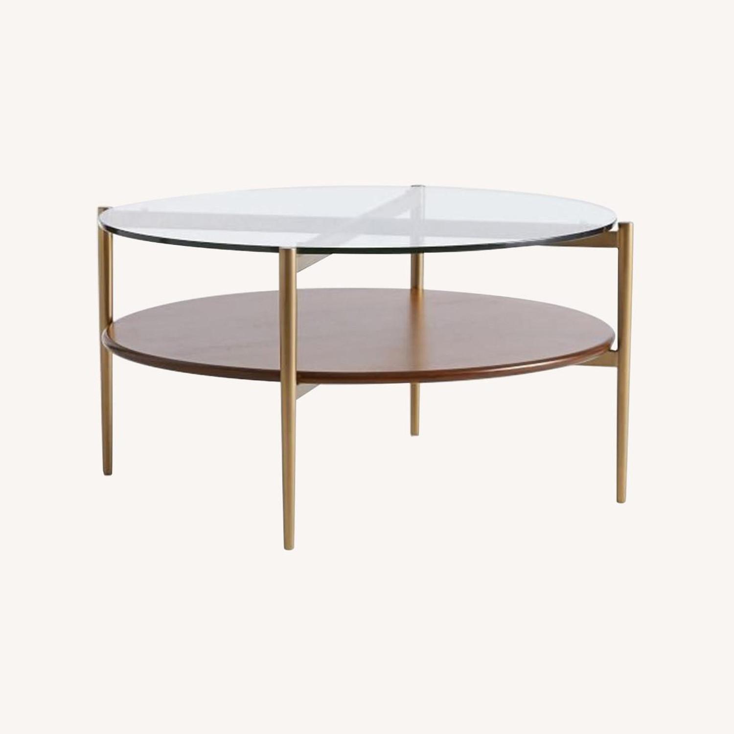 West Elm Mid-Century Art Display Round Coffee Table - image-0