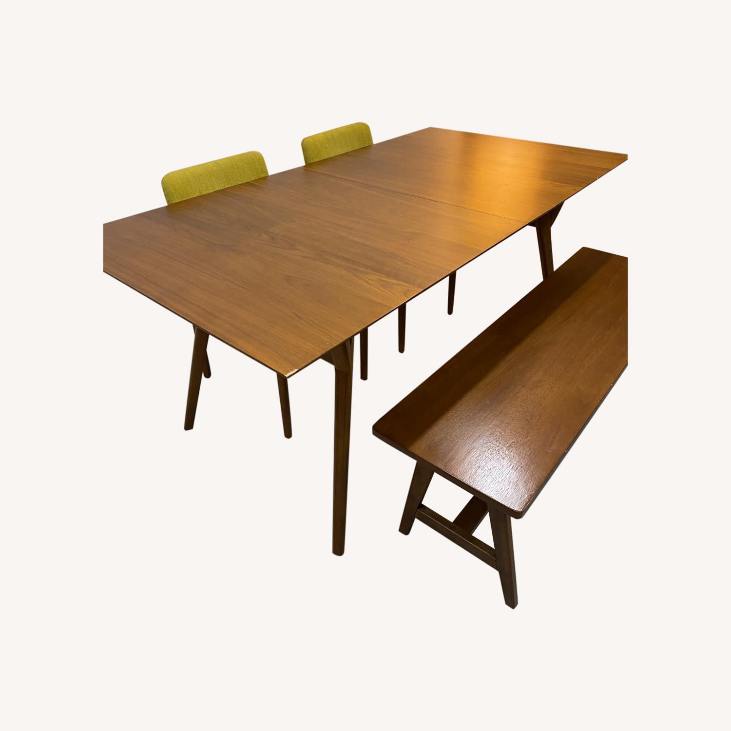 West Elm MidCentury Dining Set, Walnut AptDeco