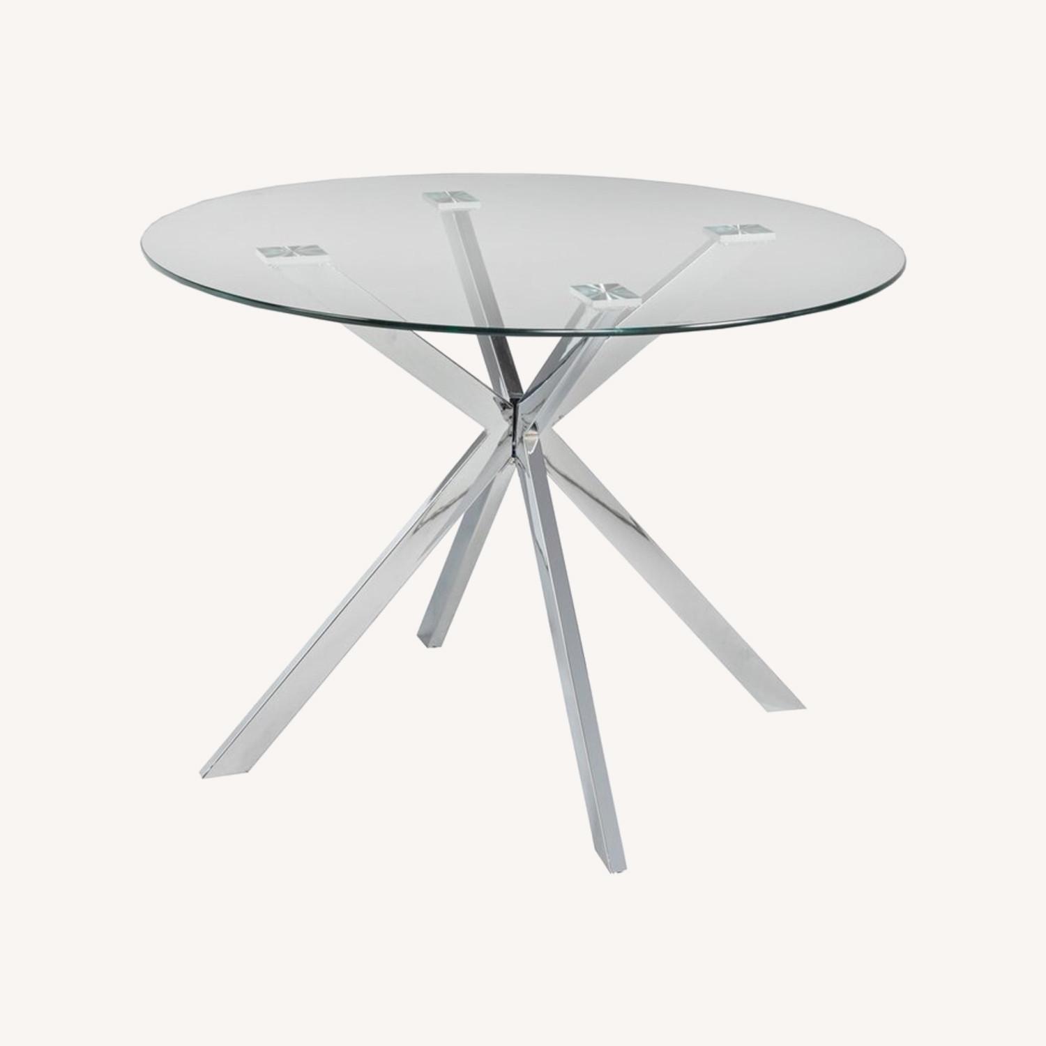Glass Pedestal Dining Table - image-0