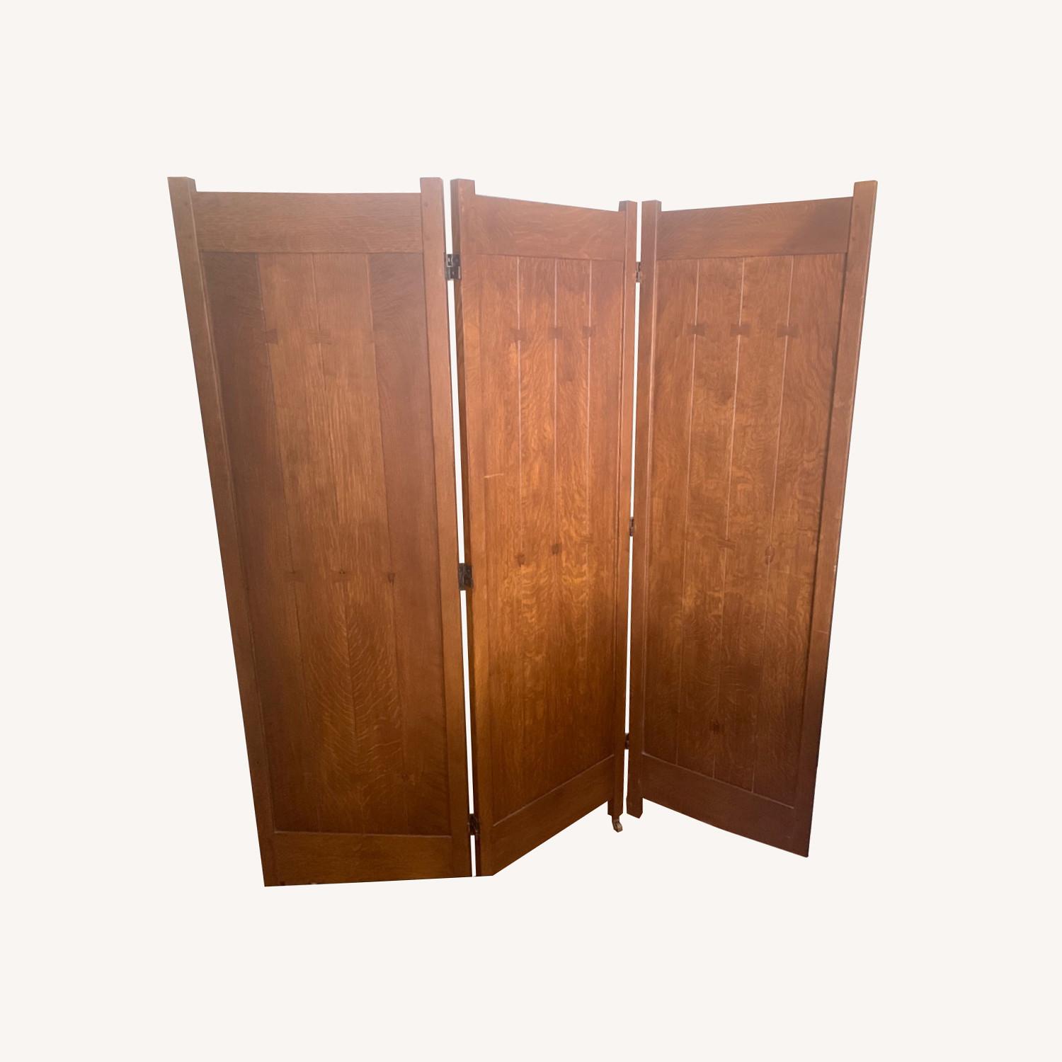 MCM Real Wood Room Divider - image-0