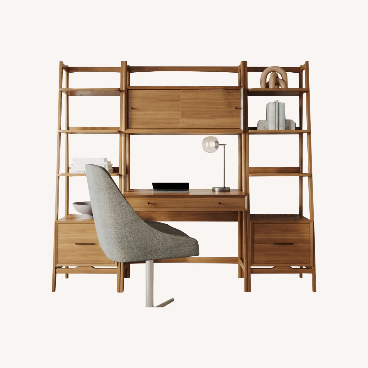 Mid-Century Wall Desk & Shelf Set - West Elm - image-0