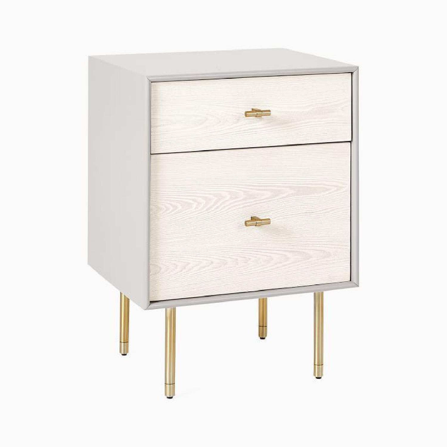 West Elm Modernist Wood & Lacquer Nightstand AptDeco