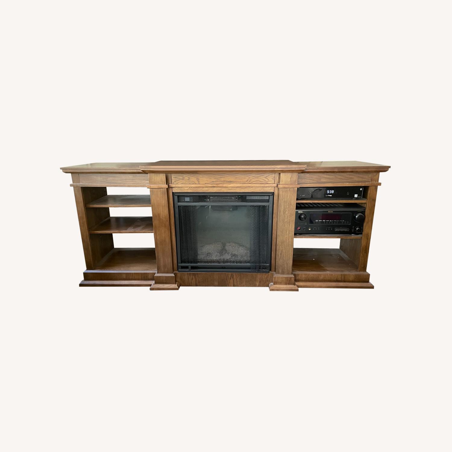 Real Flame Electric Fireplace Media Console AptDeco