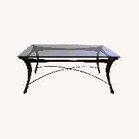 Beveled Edge Glass Top Coffee Table