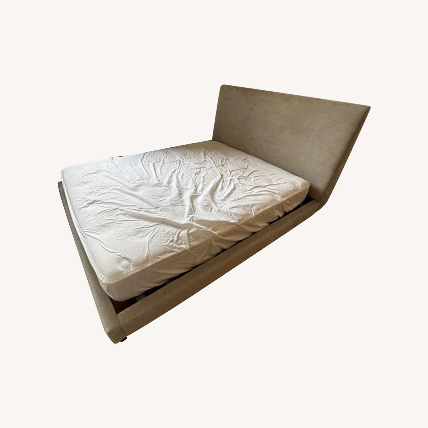 Room & Board Grey Velvet Ella Bed - image-0