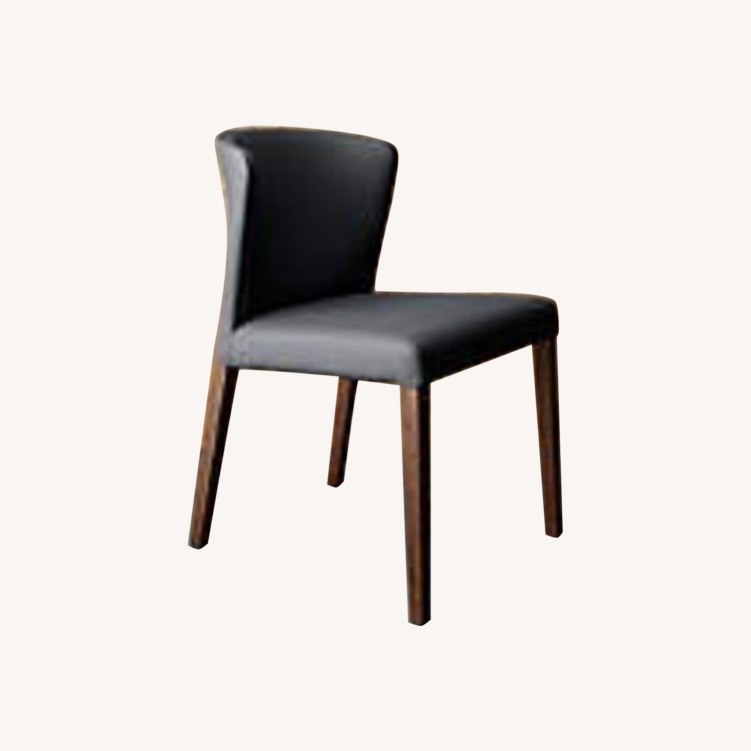 Set of 5 Crate & Barrel Leather Dining Chairs AptDeco