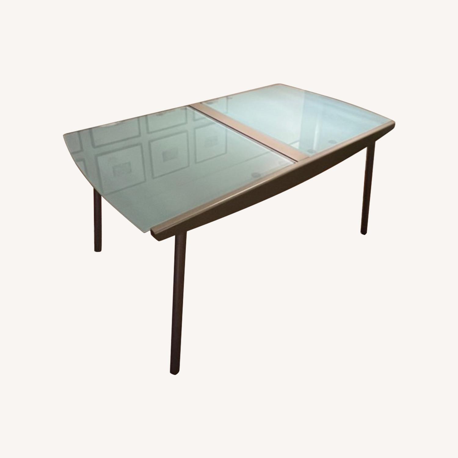 Calligaris Tempered Glass Expandable Dining Table AptDeco