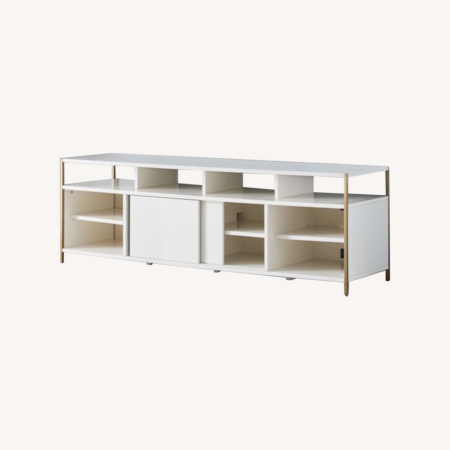 West Elm White Media Console - image-0