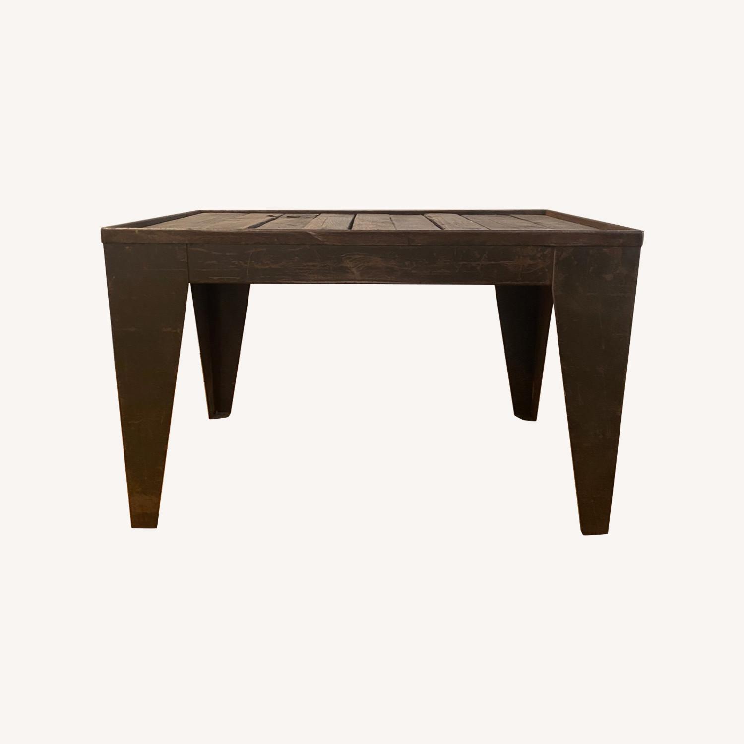 Reclaimed Wood and Iron Side Table - image-0