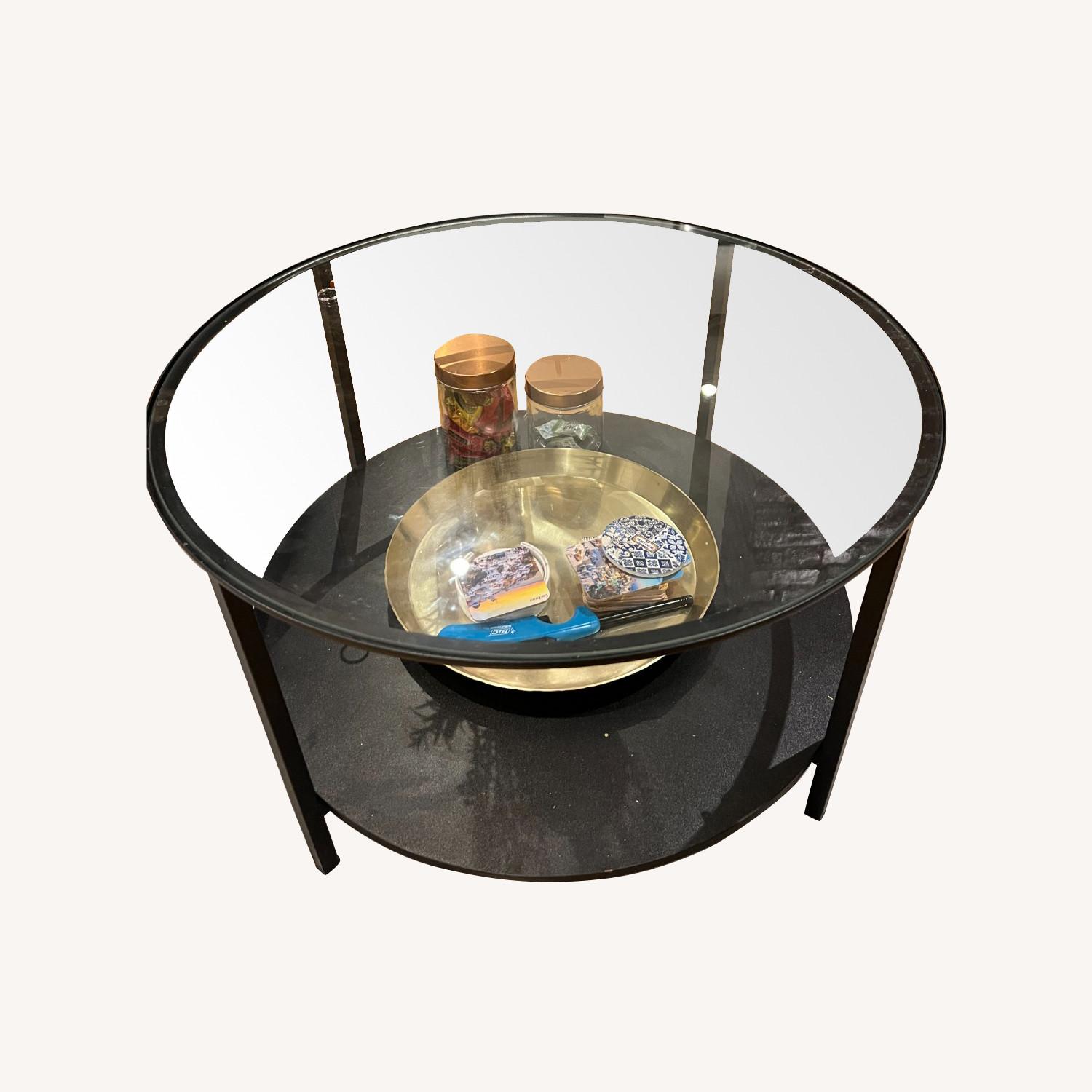 IKEA Black Glass Coffee Table - image-0