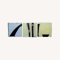Vintage Abstract Triptych by Paul Rinaldi