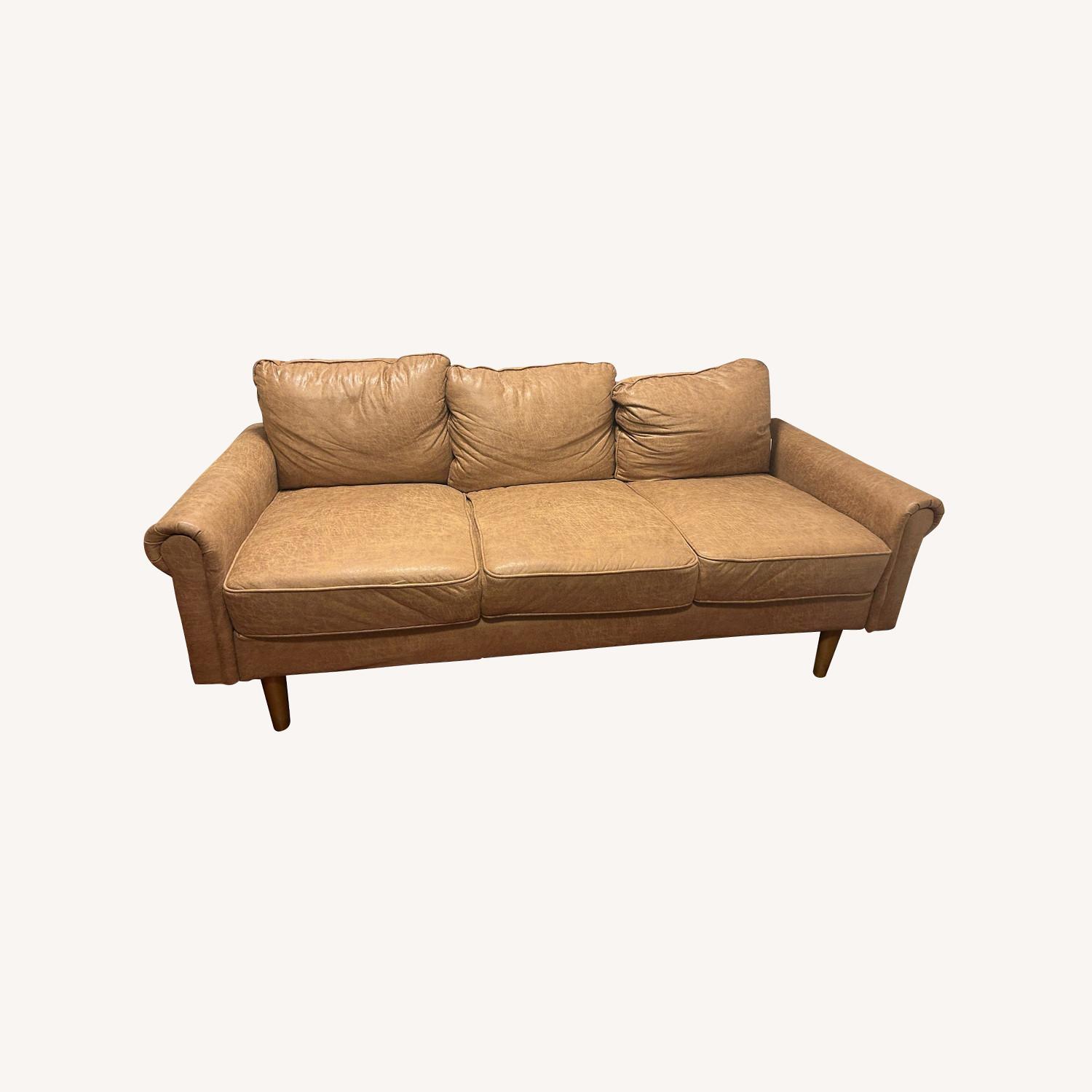 Wayfair Vegan Leather Sofa - image-0