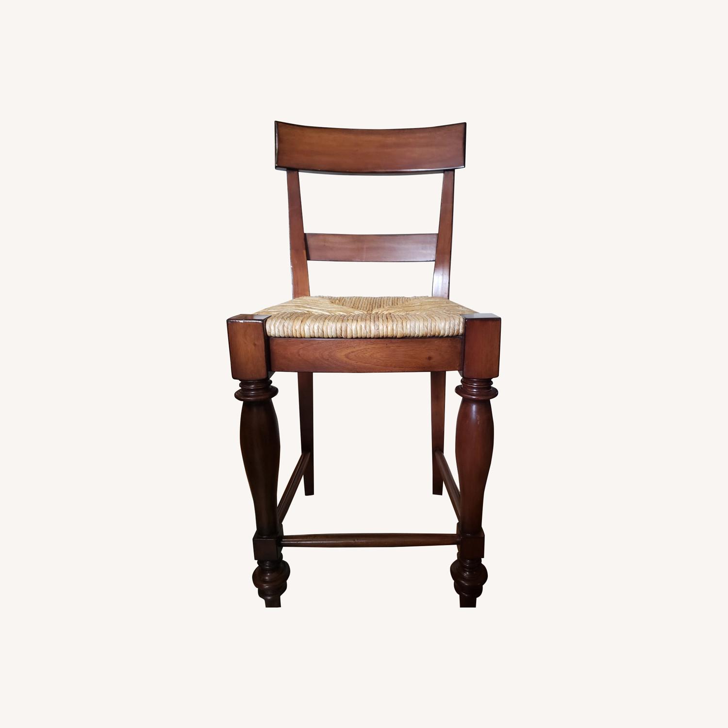 Wood & Woven Bar Stool, Set of 3 - image-0