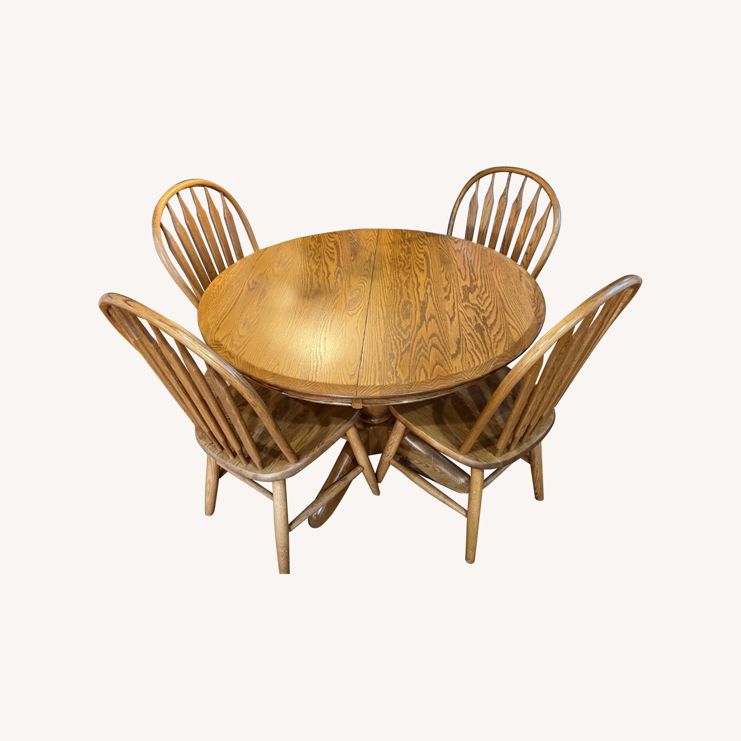 Handmade Solid Oak Dining Set - image-11