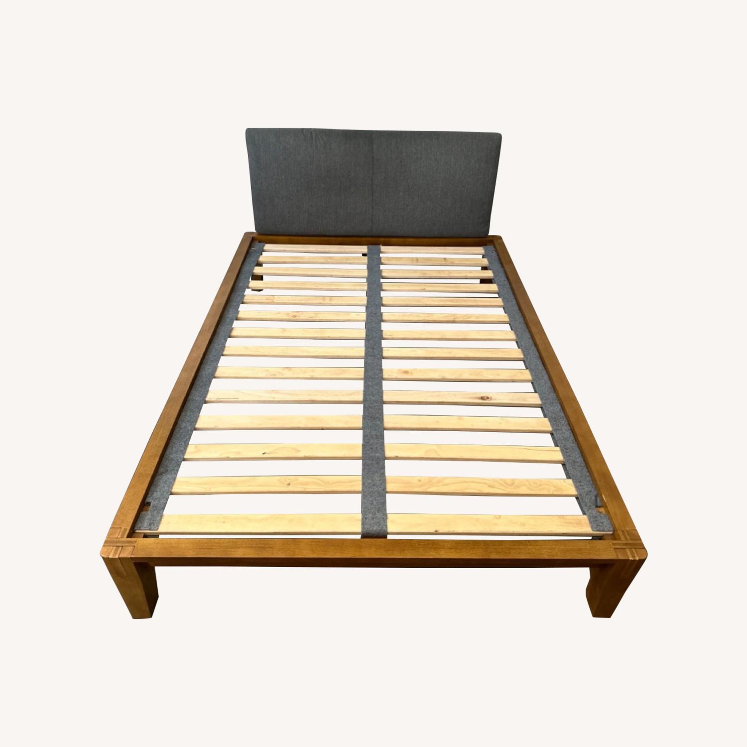 Thuma Full Walnut Bed Frame and Pillowboard - image-0