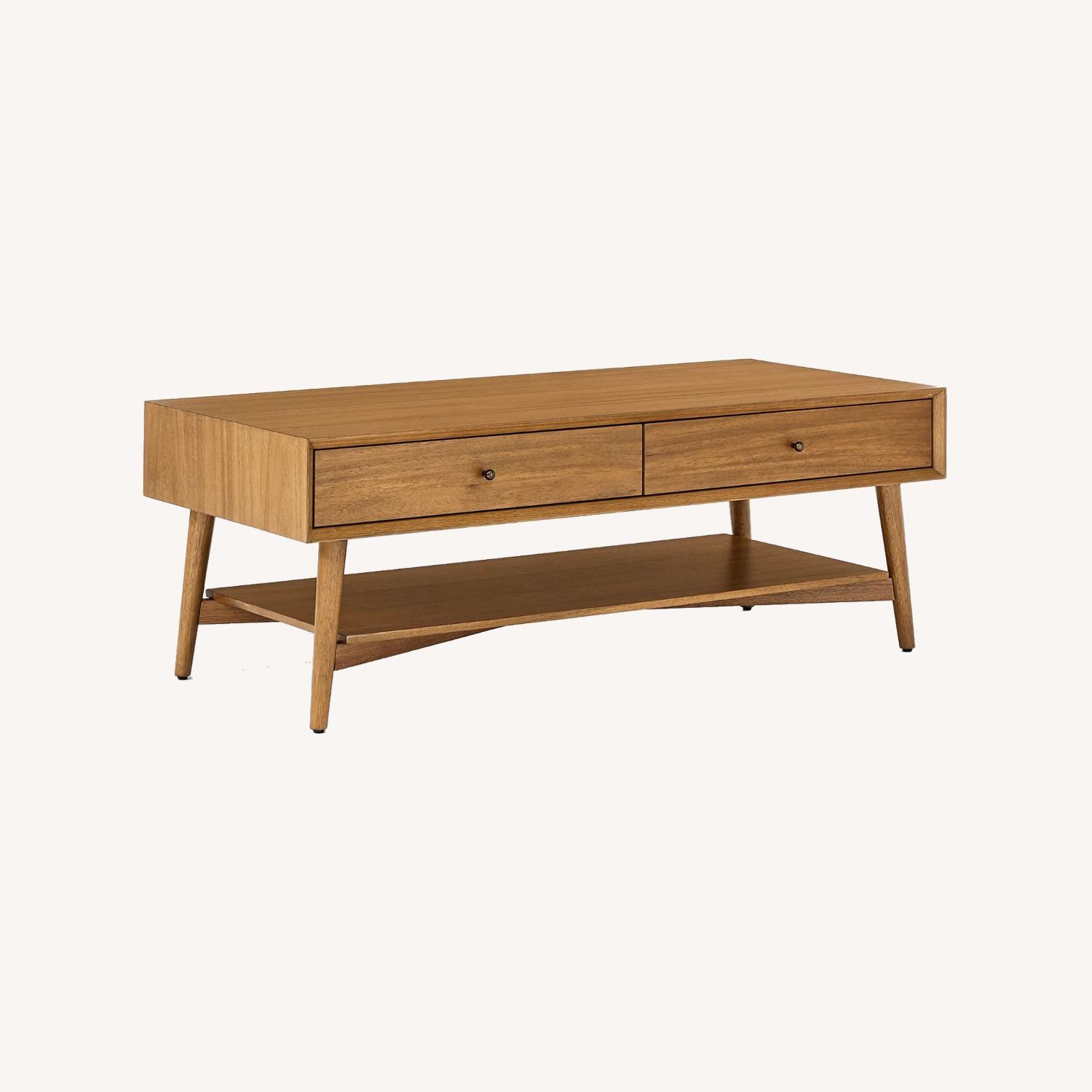 West Elm Mid-Century Storage Coffee Table, Acorn - image-0